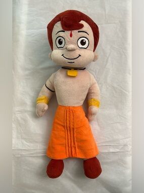 Chhota Bheem Plush Kids Toy Doll - Orange Skirt, Red Hair